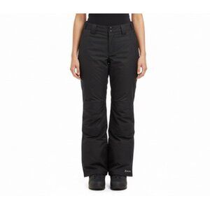 Black Dot Womens Black Water-Resistant Insulated Snow Pants Size M